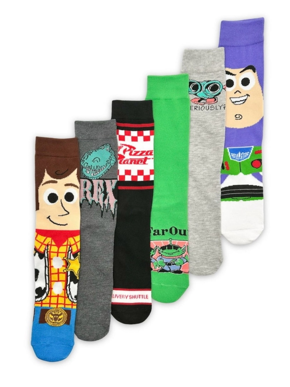 Men’s Toy Story Character Crew Socks 6-Pack